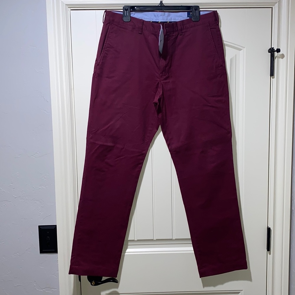 Brand New Never worn Polo Ralph Lauren Maroon Chino pants size 36x32